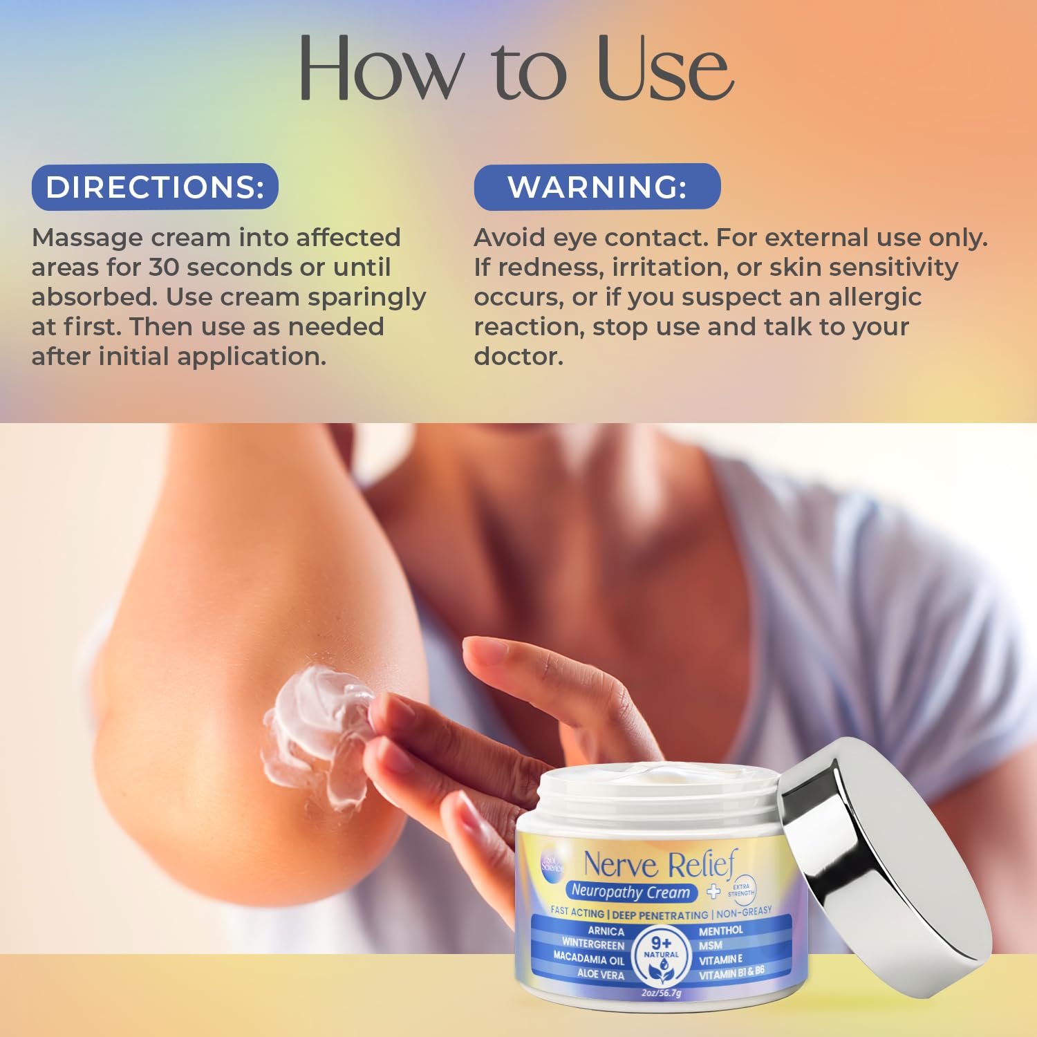 PURPLE CANYON Nerve Pain Relief Cream for Neuropathy – for Feet & Legs | MSM, Arnica, Alpha Lipoic Acid | Fast-Absorbing, Non-Greasy Formula | 2 oz PURPLE CANYONAu supplements