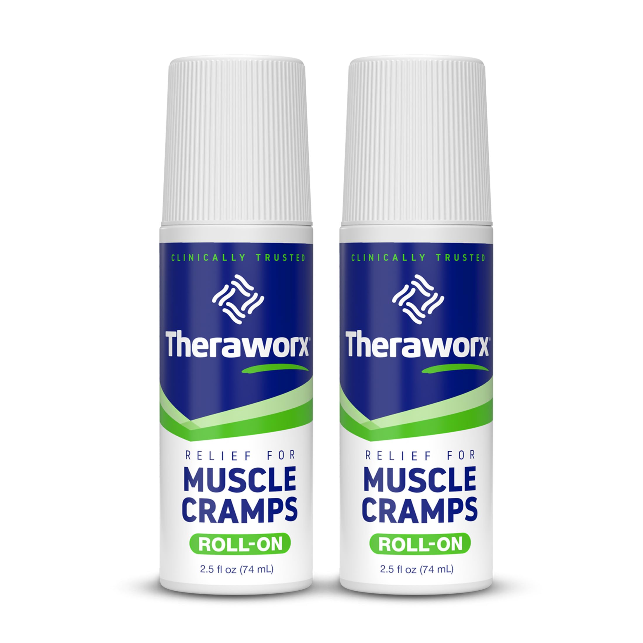 Theraworx Relief for Muscle Cramps Roll-On Fast-Acting Muscle Spasm, Leg Soreness with Magnesium Sulfate - 2.5 oz - 2 Count TheraworxAu supplements