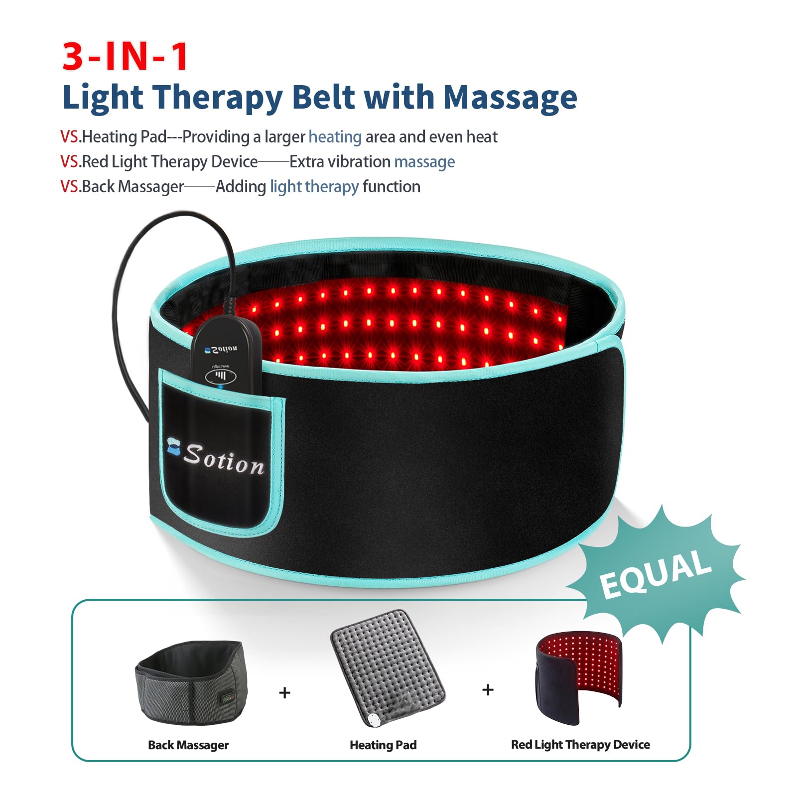 Sotion Red Light Therapy Belt with Massage-Red Light Therapy for Body&Near Infrared Light Therapy comrelaxAu supplements