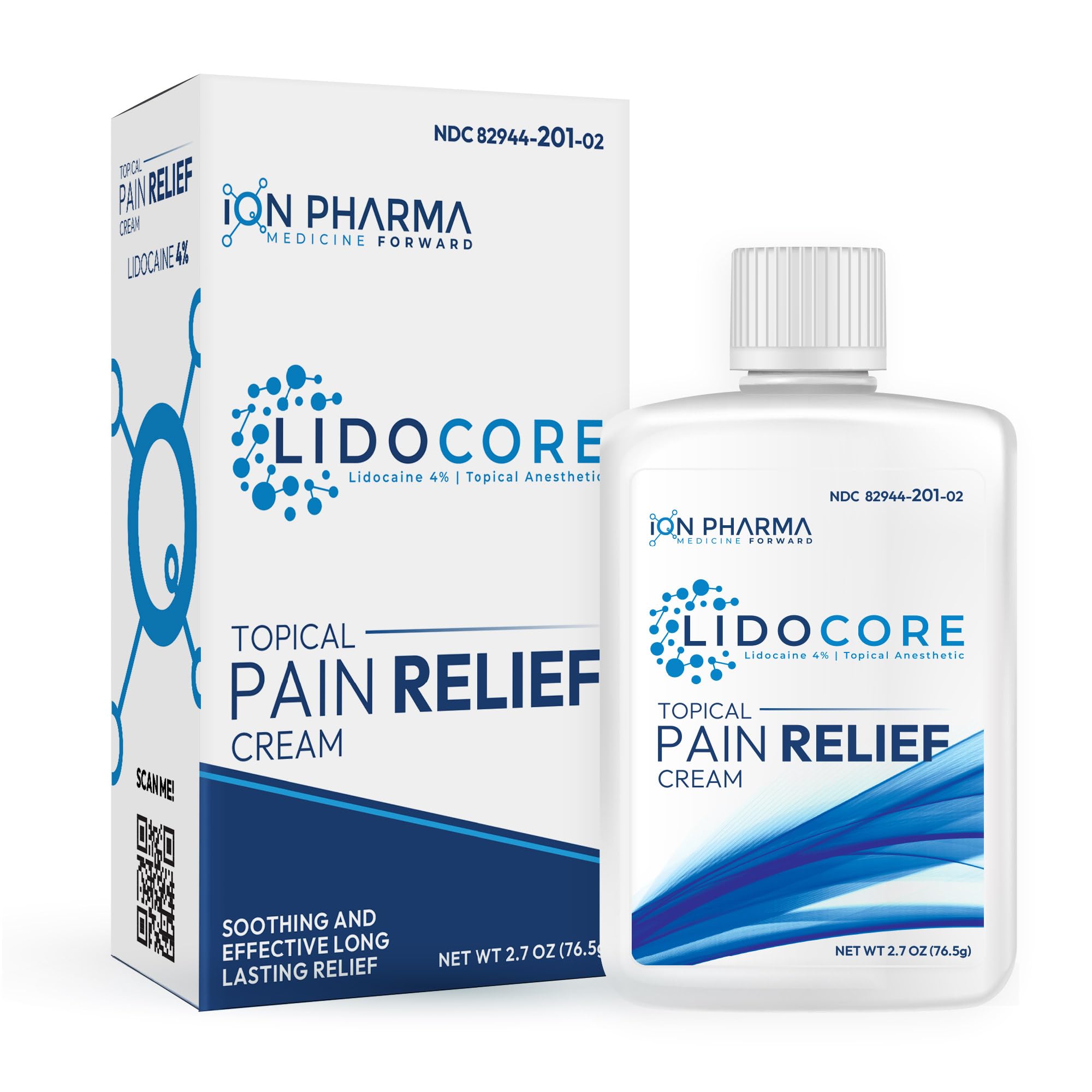 Lidocore Pain Relief Cream with 4% Lidocaine | Maximum Strength OTC | Safe & Compliant formula | Minor cuts, scrapes, insect bites, cold sores | Non-Greasy, Odor-free, Fragrance-Free | 2.7 oz (76.5 g) LidocoreAu supplements