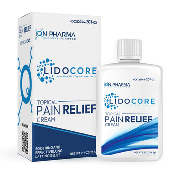 Lidocore Pain Relief Cream with 4% Lidocaine | Maximum Strength OTC | Safe & Compliant formula | Minor cuts, scrapes, insect bites, cold sores | Non-Greasy, Odor-free, Fragrance-Free | 2.7 oz (76.5 g) LidocoreAu supplements