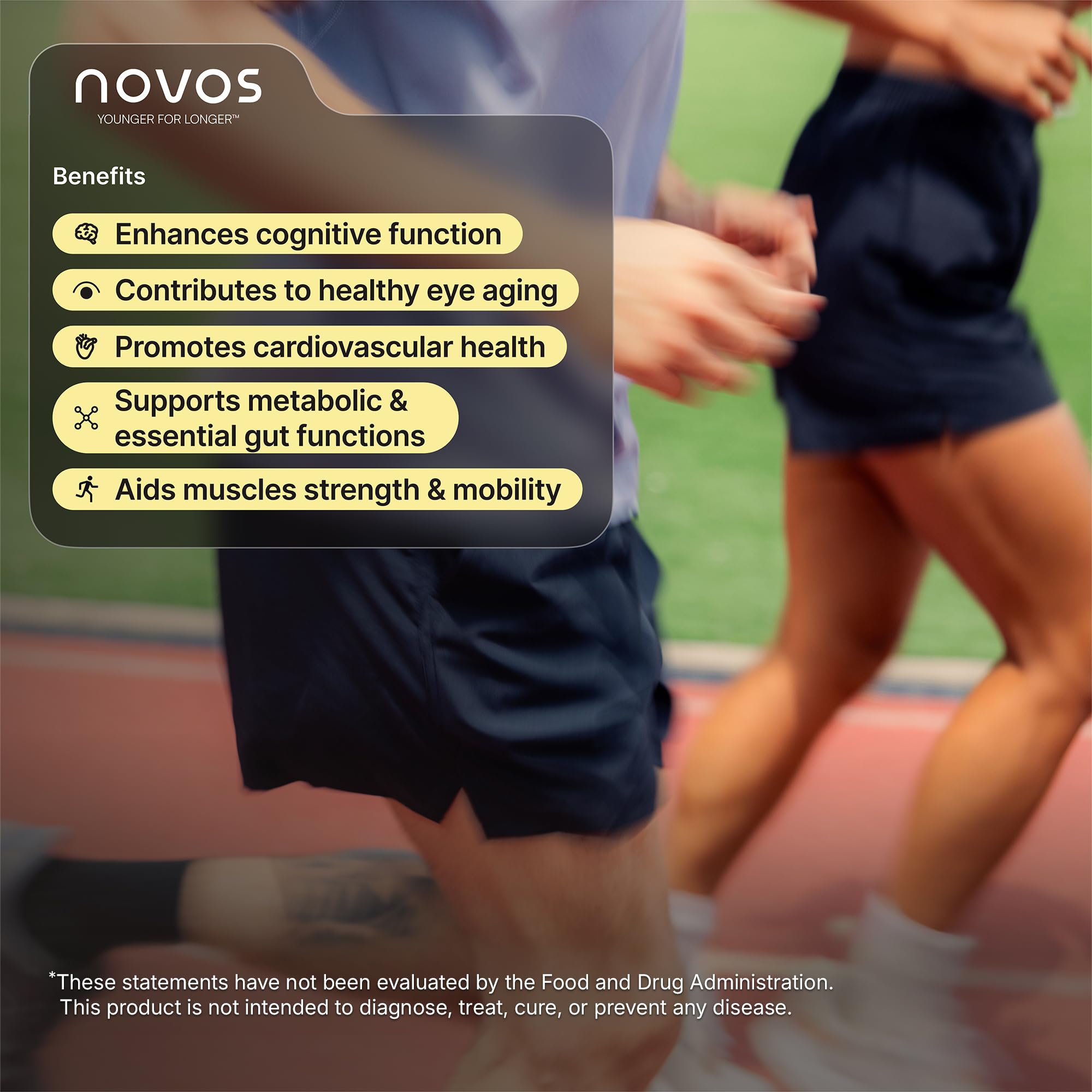 Novos Core Clinical Longevity Mix | Anti-Aging Supplement Drink Mix for Men & Women | Magnesium, L-Theanine, Fisetin and More | Supports Energy, Mood, Sleep & Cognition | Orange Flavor (30 Servings) NovosAu supplements