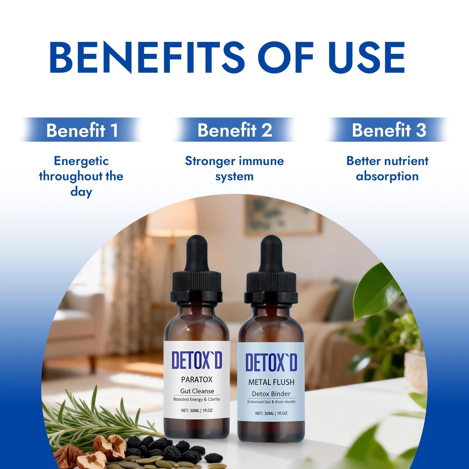 TakTuqa Detox’d Paratox Gut Cleanse & Detox - Herbal Liquid Drops with Black Walnut, Wormwood, Clove & Oregano for Digestive Balance, Energy Boost & Immune Support(1pc) TakTuqaAu supplements