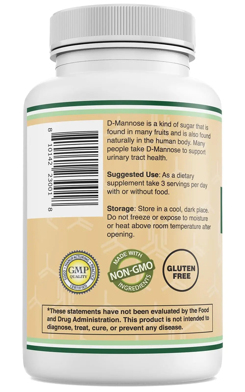 Double Wood Supplements D Mannose 500mg Capsules, 90 Count (D-Mannose for Urinary Tract Health and Bladder Lining, Helps UTI Prevention) Vegan Safe, Non-GMO, Gluten Free Double Wood SupplementsAu supplements