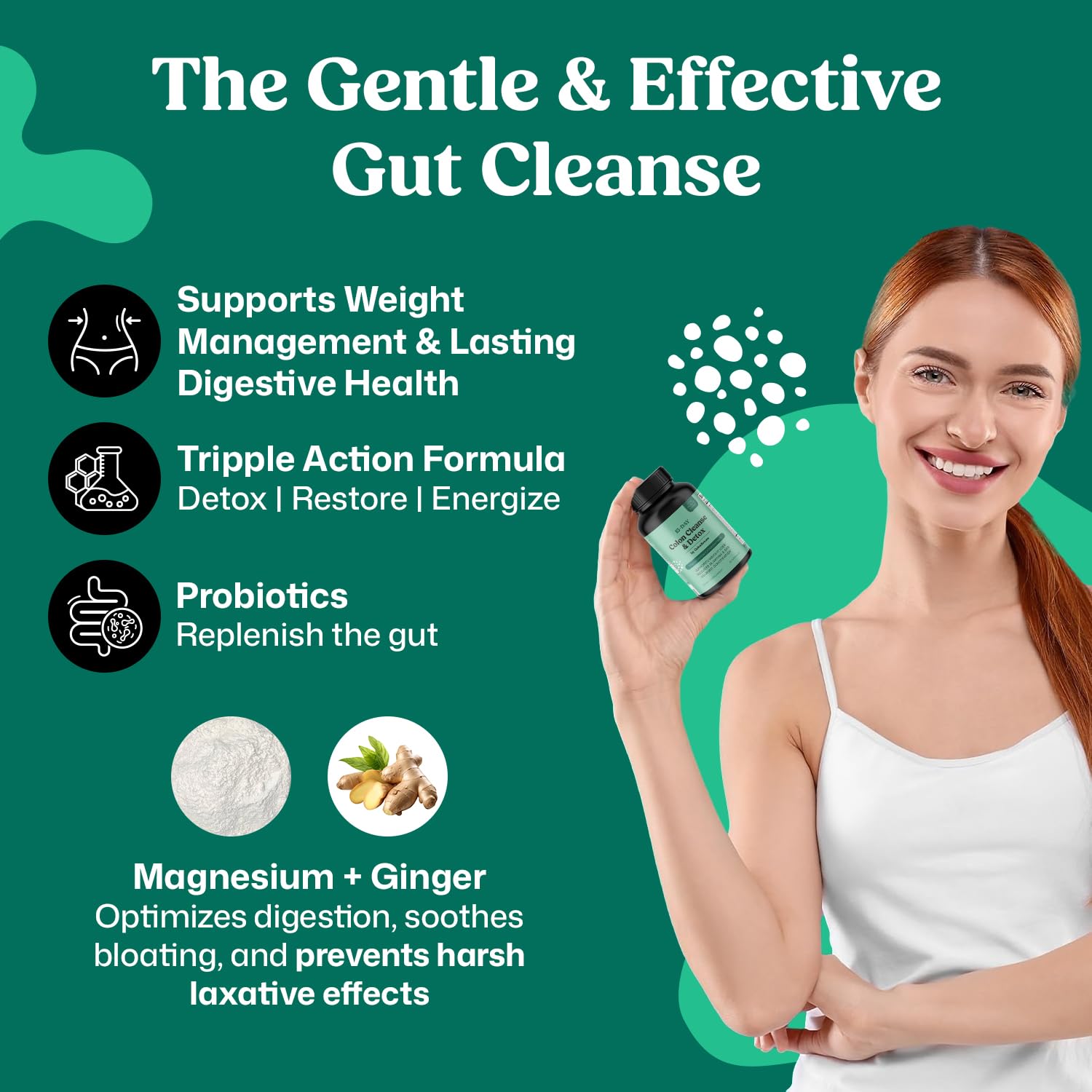 ColonBroom 15 Day GLP-1 Colon Cleanse & Detox Cleanse for Weight Management with Probiotics & Magnesium | Reduce Bloating & Boost Metabolism & Digestion - Effective Gut Cleanser Detox for Women & Men ColonBroomAu supplements
