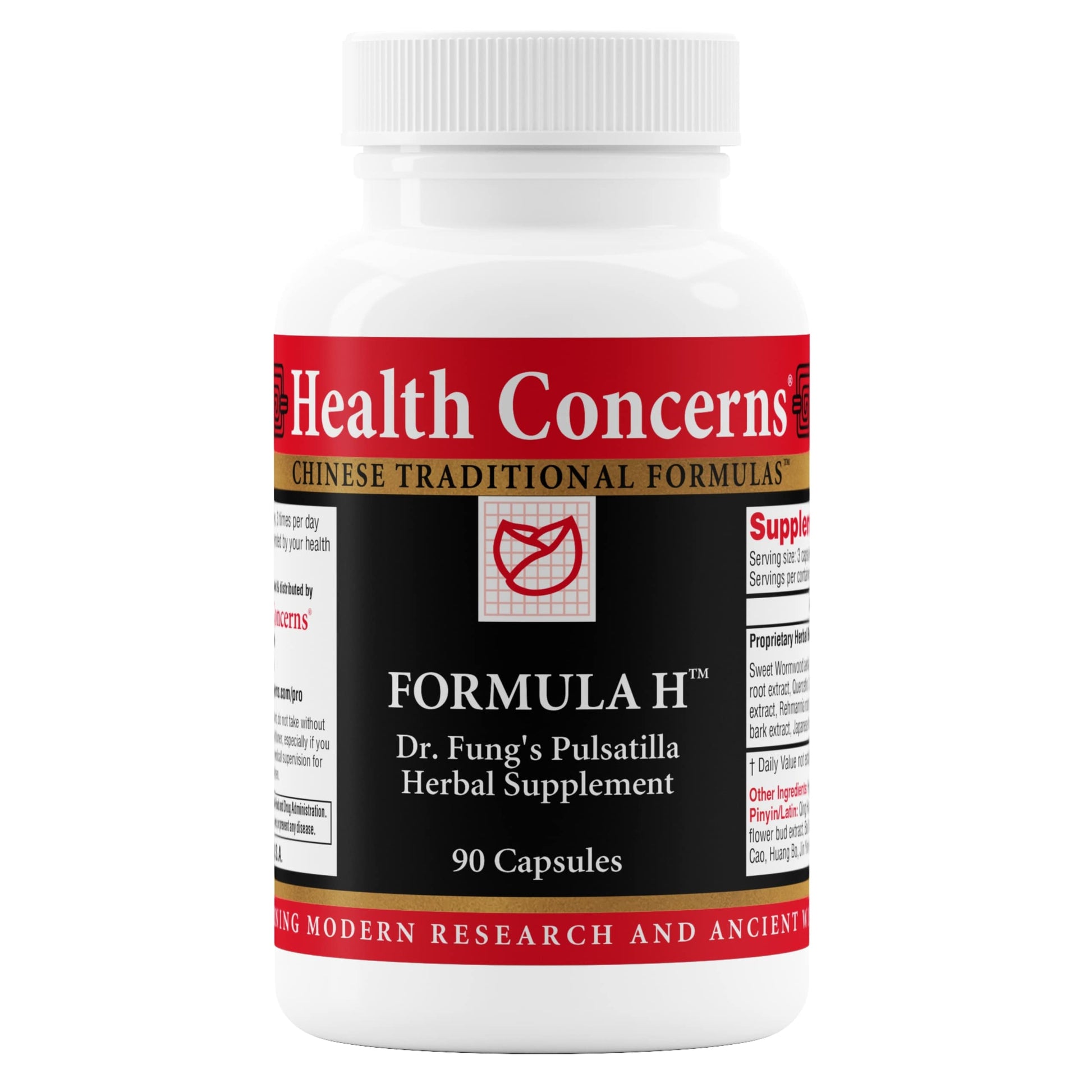 Health Concerns Formula H – Blood Circulation & Vascular Support – Vein Health Supplement – Herbal Formula with Quercetin & Skullcap Root – Chinese Traditional Medicine – 90 Capsules Health ConcernsAu supplements