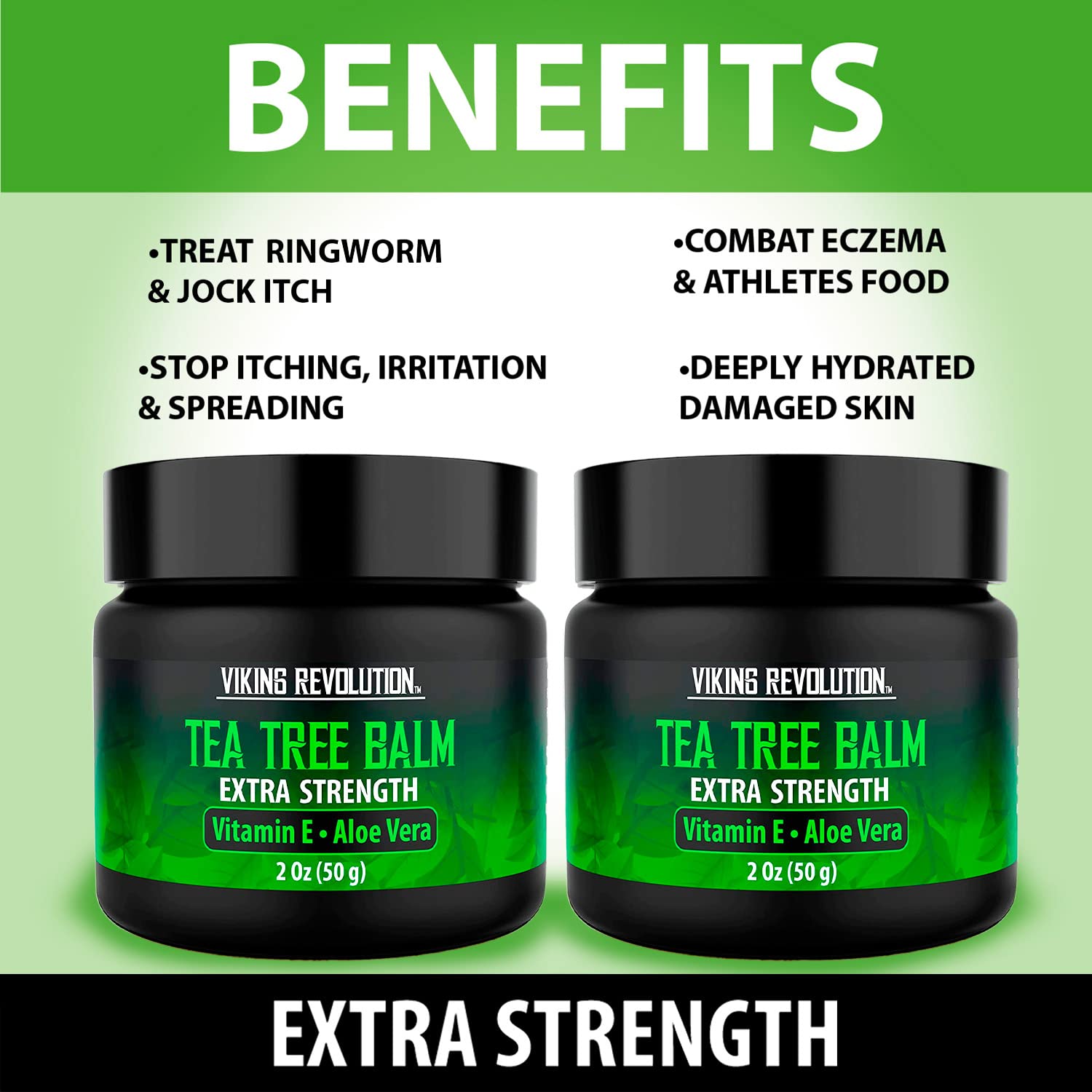 Viking Revolution Tea Tree Oil Cream - Super Balm Athletes Foot Cream - for Eczema Viking RevolutionUS supplements