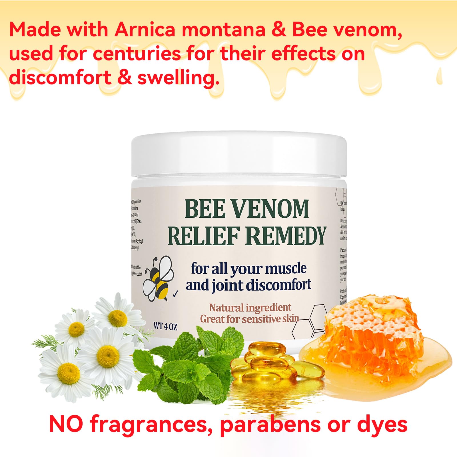 KOKOMAANE Bee Venom Muscle Cream, Maximum Strength Joint & Bone Soothing Ointment, for Shoulder, Back, Neck, Hands, Knuckle, Elbow, Feet, Leg, Knees, Ankle, Arthritis, Meniscus, for Adults, Elder KOKOMAANEAu supplements