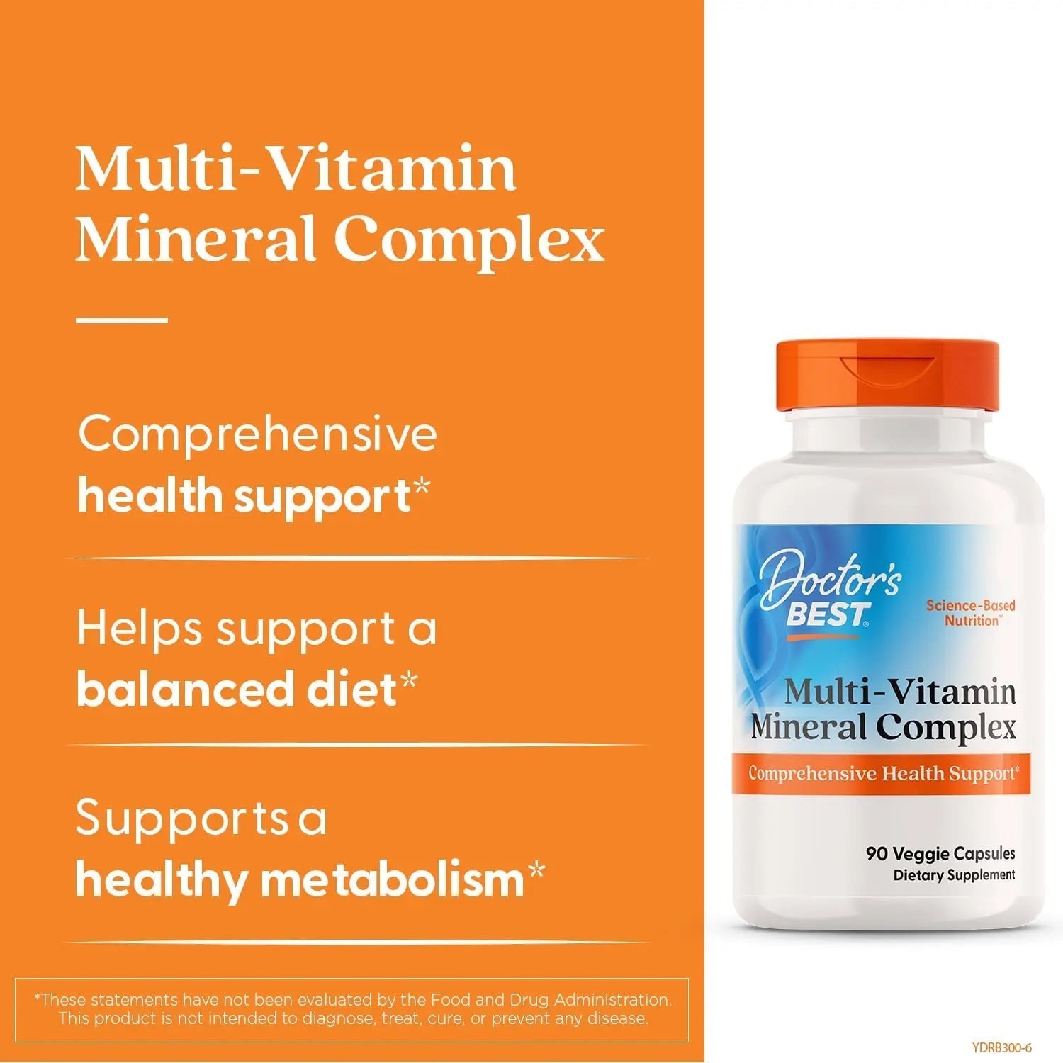 Doctors Best Multi-Vitamin Mineral Complex, Comprehensive Health Support, Non-GMO, Gluten Free, Vegan 90 Veggie Capsules Doctor's BESTAu supplements