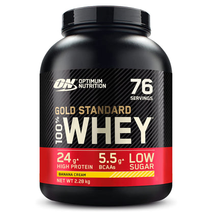 Optimum Nutrition Gold Standard 100% Whey Protein Powder, Banana Cream, 5 Pound Optimum NutritionUS supplements
