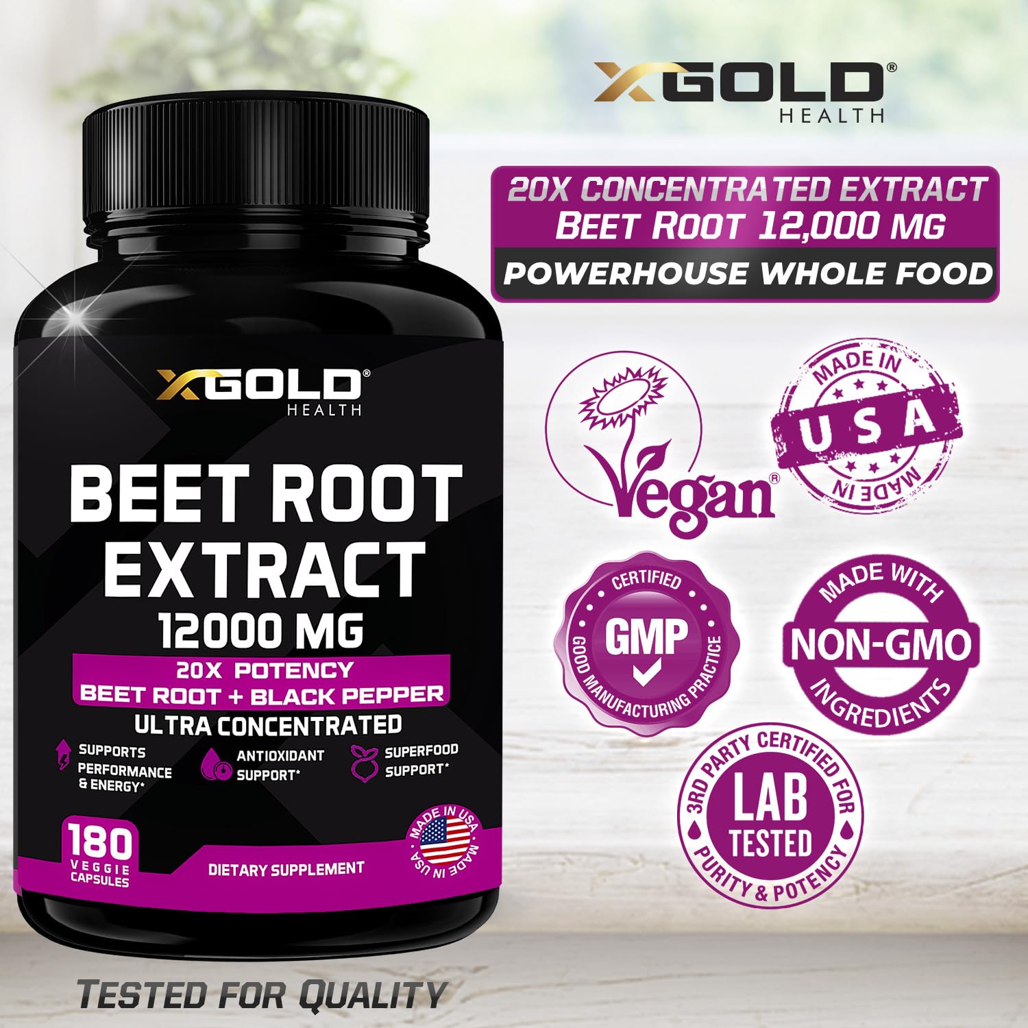 Beet Root Extract Capsules - 12000mg 20x Concentrated Beet Root Capsules Supplement X Gold HealthAu supplements