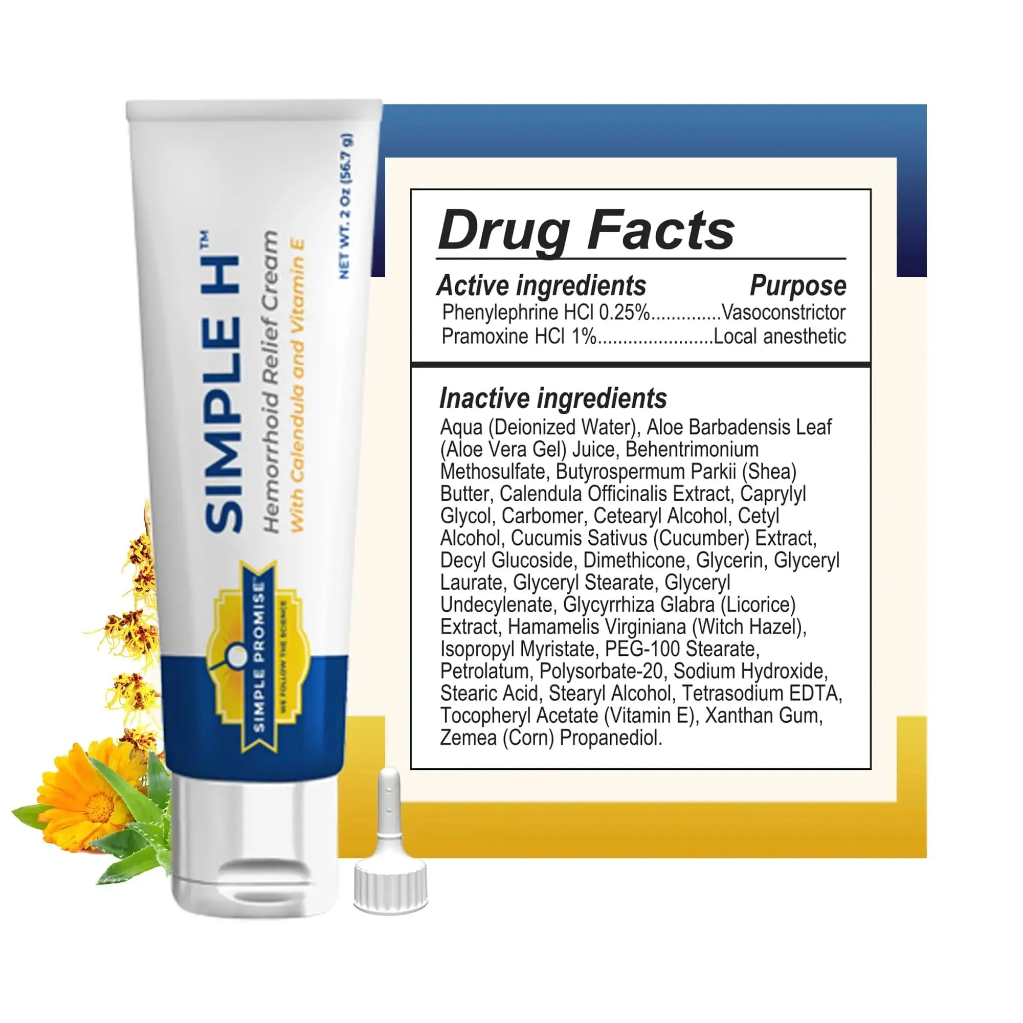 Simple Promise – Simple H Hemorrhoid Cream – Gentle Fast-Absorbing Formula with 28 Potent Ingredients & Enhanced Delivery System – Paraben-Free, Promotes Comfort & Relief, 2 oz Simple PromiseAu supplements