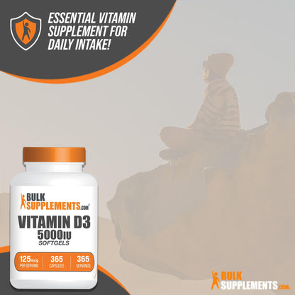 BULKSUPPLEMENTS.COM Vitamin D3 5000IU Softgels - Cholecalciferol, D3 Supplement BULKSUPPLEMENTS.COMUS supplements