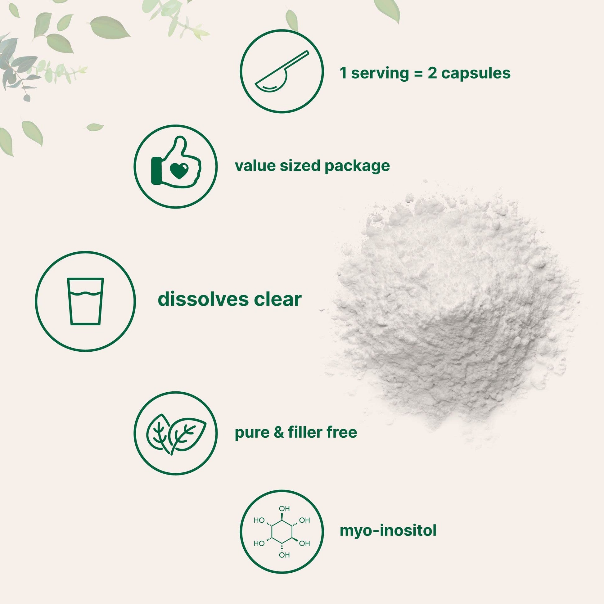 Pure Inositol Powder, Myo-Inositol B8 Powder, 1KG (2.2 Pounds), Strongly Supports Liver Micro IngredientsUS supplements
