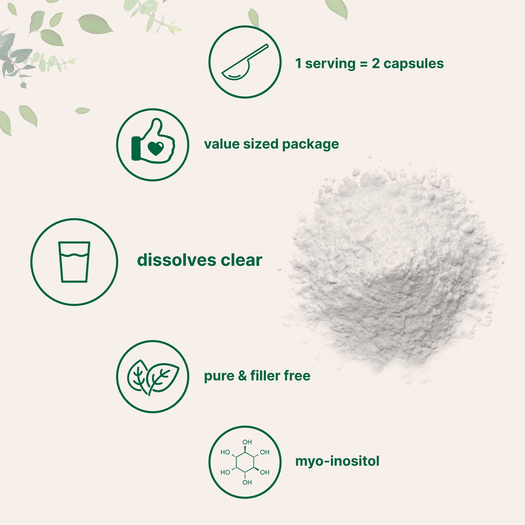 Pure Inositol Powder, Myo-Inositol B8 Powder, 1KG (2.2 Pounds), Strongly Supports Liver Micro IngredientsUS supplements