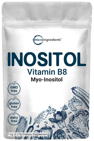Pure Inositol Powder, Myo-Inositol B8 Powder, 1KG (2.2 Pounds), Strongly Supports Liver Micro IngredientsUS supplements