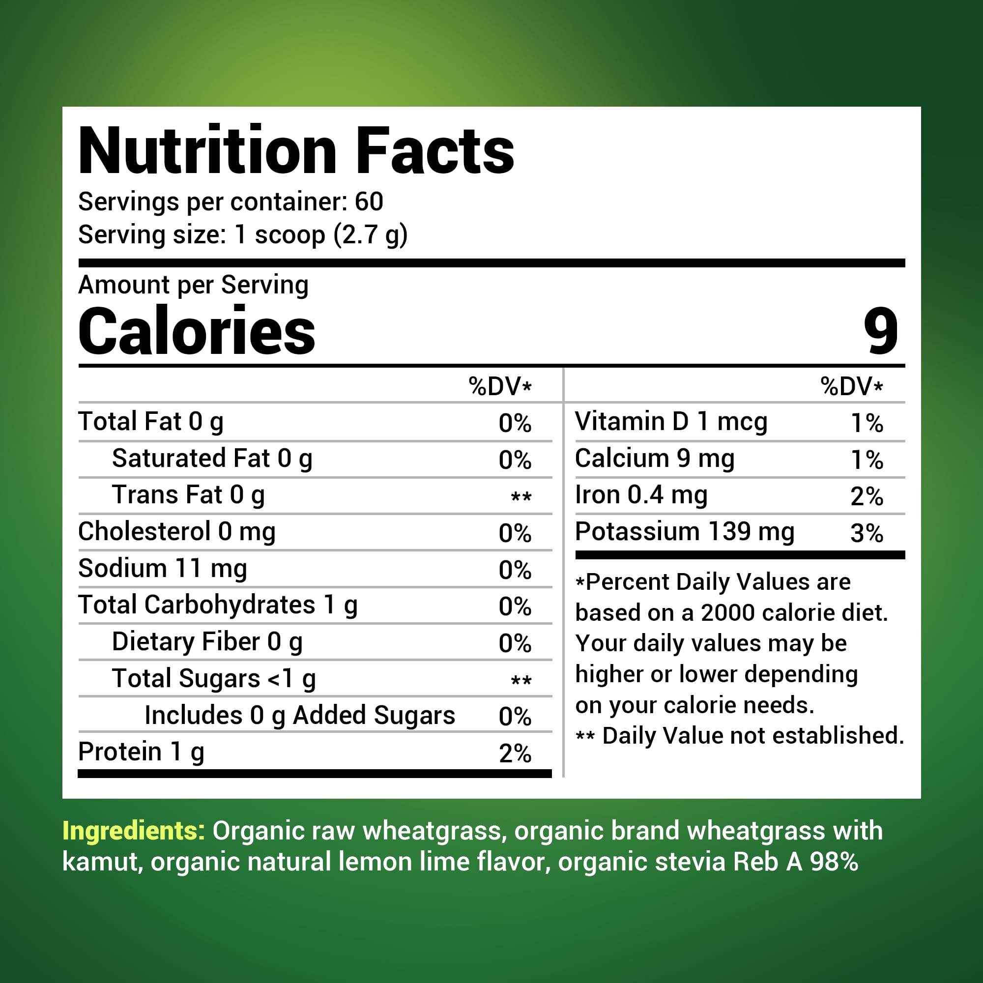 Dr. Berg's Raw Wheatgrass Juice Powder (60 Servings) - USDA Certified Organic Dr. Berg NutritionalsUS supplements