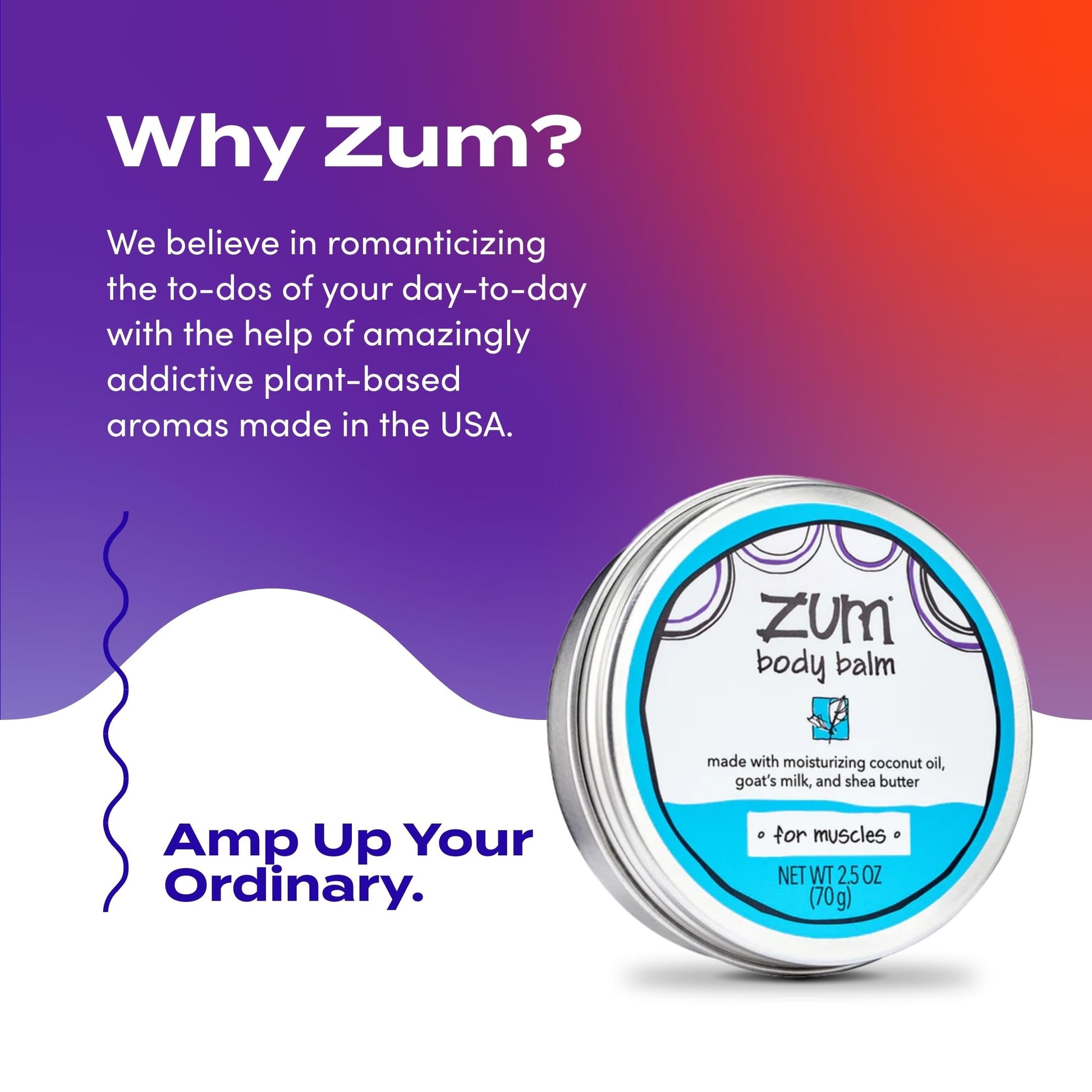 Zum Indigo Wild Body Balm for Muscles - Body Moisturizer for Women & Men - After Workout Muscle Recovery - Includes Goat's Milk, Shea Butter & Menthol - 2.5 oz ZumAu supplements