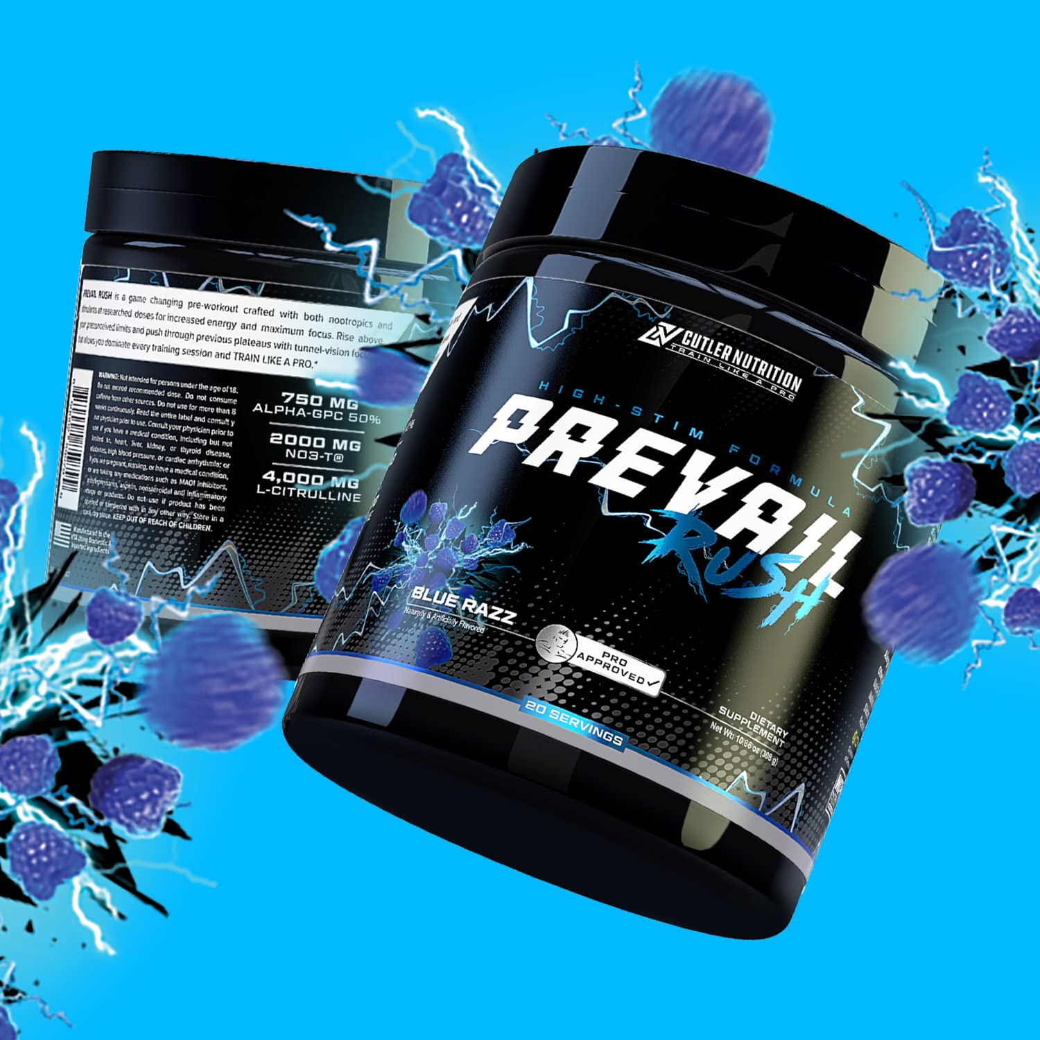 Cutler Nutrition High Stim Pre Workout Powder Prevail Rush Preworkout for Men & Women Cutler NutritionAu supplements