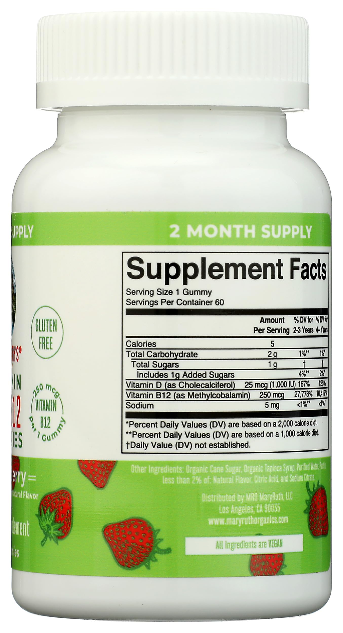 Mary Ruth's Vitamin D3 & B12 Gummies, 60 CT MARYRUTH'SUS supplements