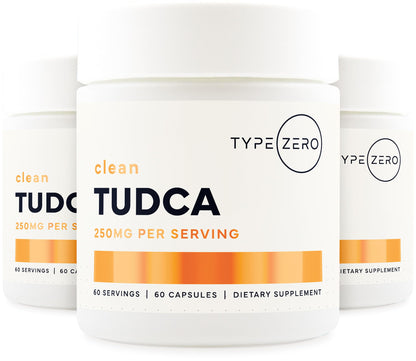 Type Zero Clean TUDCA Capsules 250mg - Pure Tauroursodeoxycholic Acid Supplement - Bile Salt Derivative - 60 Capsules, 60 Servings Type ZeroUS supplements