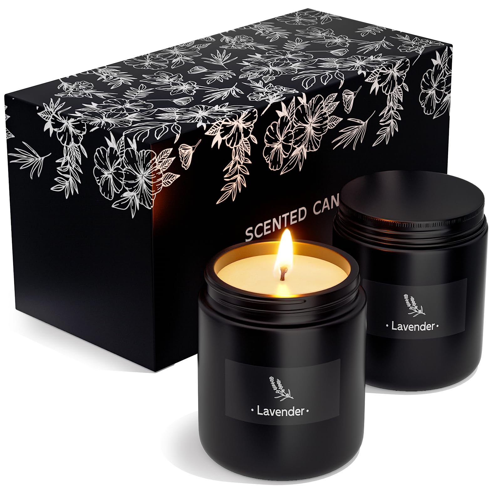 2 Pack Scented Candles for Home Scented, Strong Fragranced Aromatherapy Candles - 6 Oz TranquilBlissAu supplements