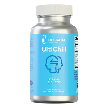 Ultisana UltiChill Stress Relief Supplement, Non-Drowsy | for Enhanced Mood, Immune Booster & Sleep Support | Magnesium Glycinate, Vitamin B6, KSM-66 Ashwagandha, Turmeric & 5-HTP | Non-GMO, 60 Count UltisanaAu supplements