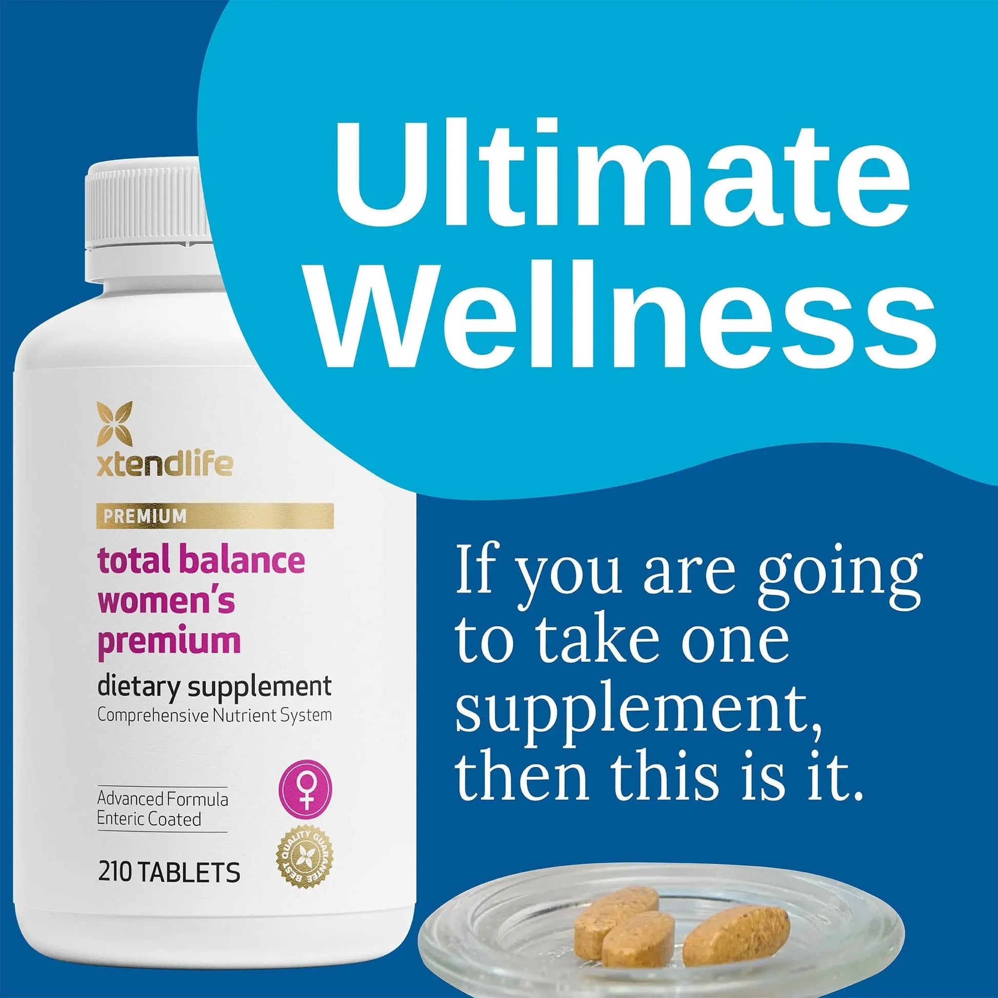 Xtendlife Total Balance Women's Premium Extra Strength Daily Multivitamin & Mineral - 90+ Nutrients for Complete Immune XtendlifeAu supplements