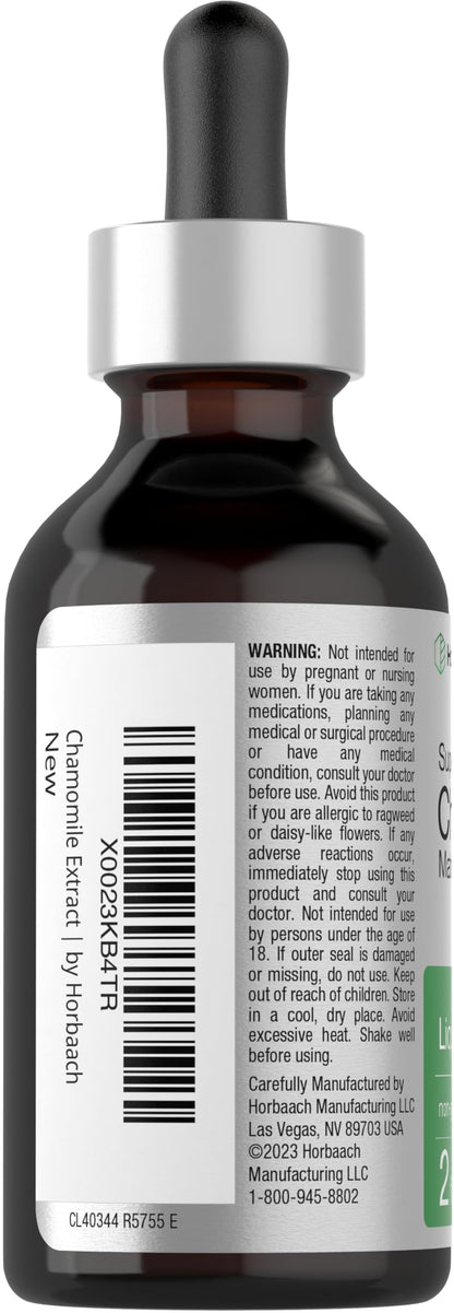 Chamomile Extract Liquid | 2 fl oz | Alcohol Free Supplement | Vegetarian, Non-GMO HorbäachUS supplements