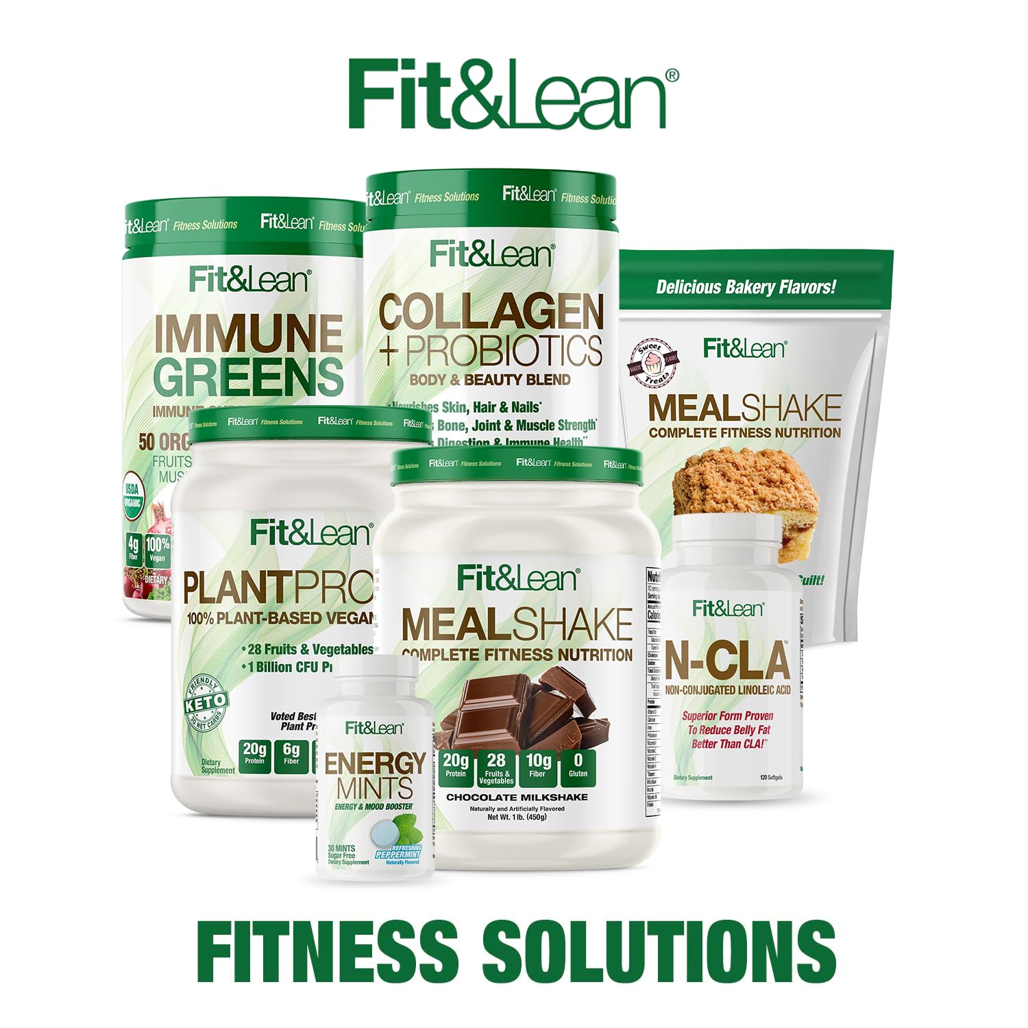 Fit & Lean Meal Shake Meal Replacement with Protein, Fiber, Probiotics and Organic Fruits Fit & LeanUS supplements