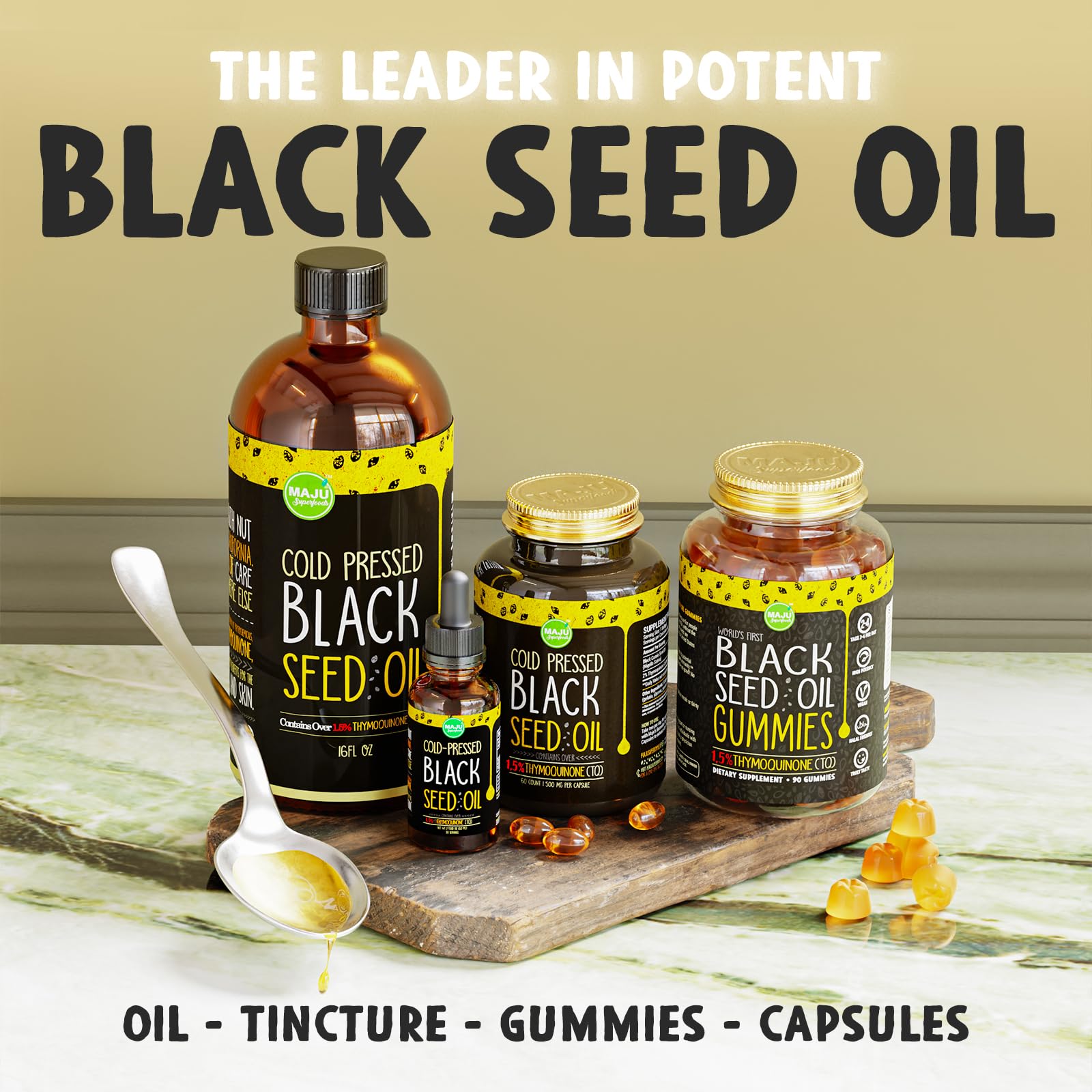 MAJU Black Seed Oil - 3 Times TQ, Cold-Pressed, Travel Size, 100% Turkish Black Cumin Maju SuperfoodsUS supplements