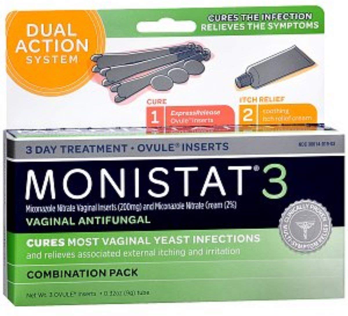 MONISTAT 3 CURE/ITCH RLF OVULE 2pack MonistatAu supplements