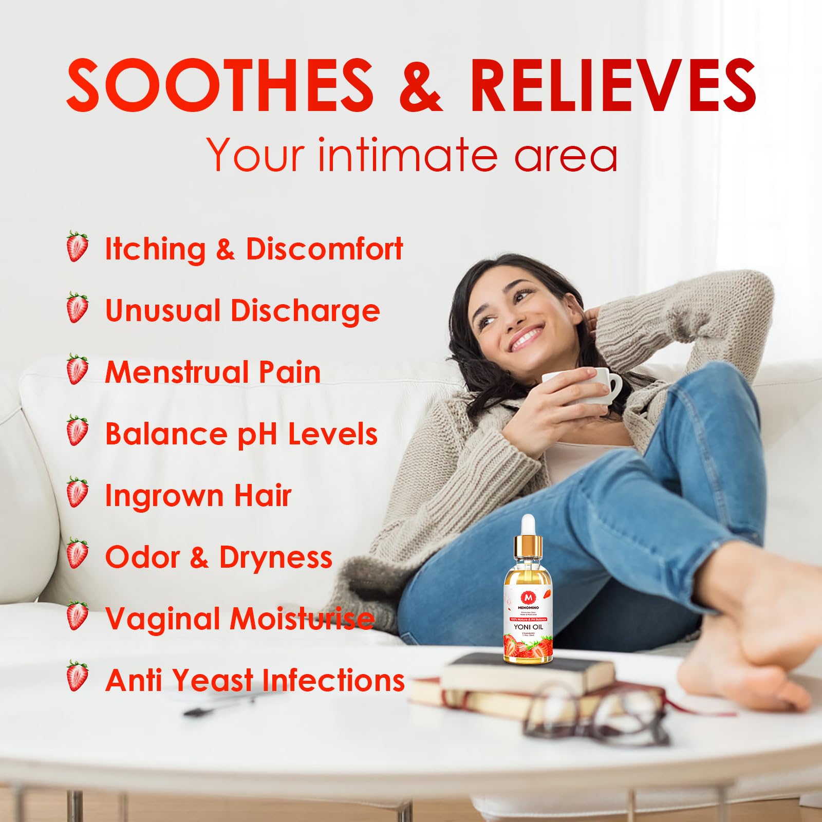 2 Pack Yoni Oil Feminine Oil for Women pH Balance - Feminine Deodorant - Vaginal Moisturizer - Eliminates Odor MENOMINOAu supplements