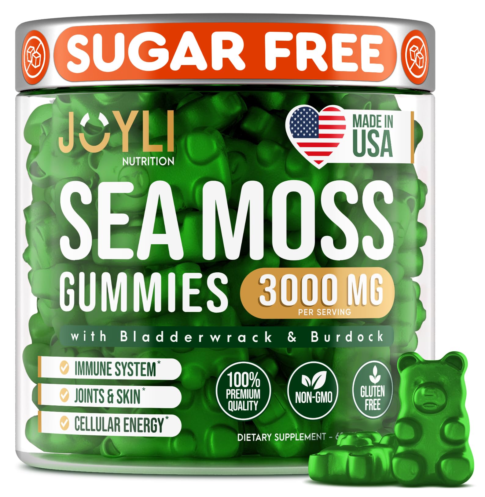 Sea Moss Gummies - Irish Seamoss Gummies for Adults & Kids - Advanced Superfood JOYLI NutritionUS supplements