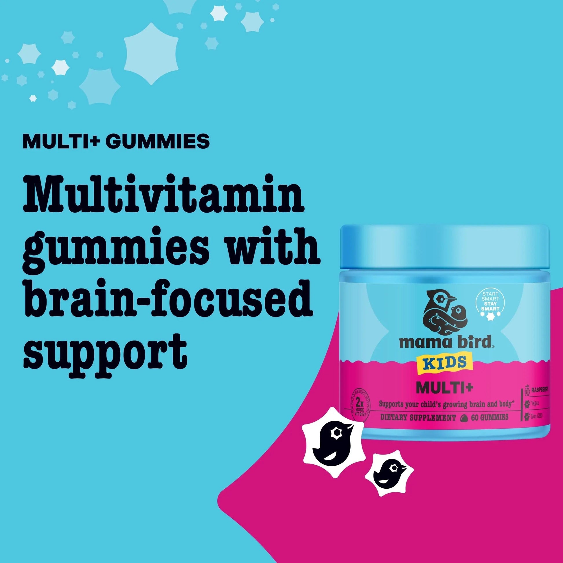 Best Nest Wellness Multi Plus Gummies - Brain Health Support Supplement with Methylated Vitamins - Chewable Multivitamin for Kids Best Nest WellnessAu supplements