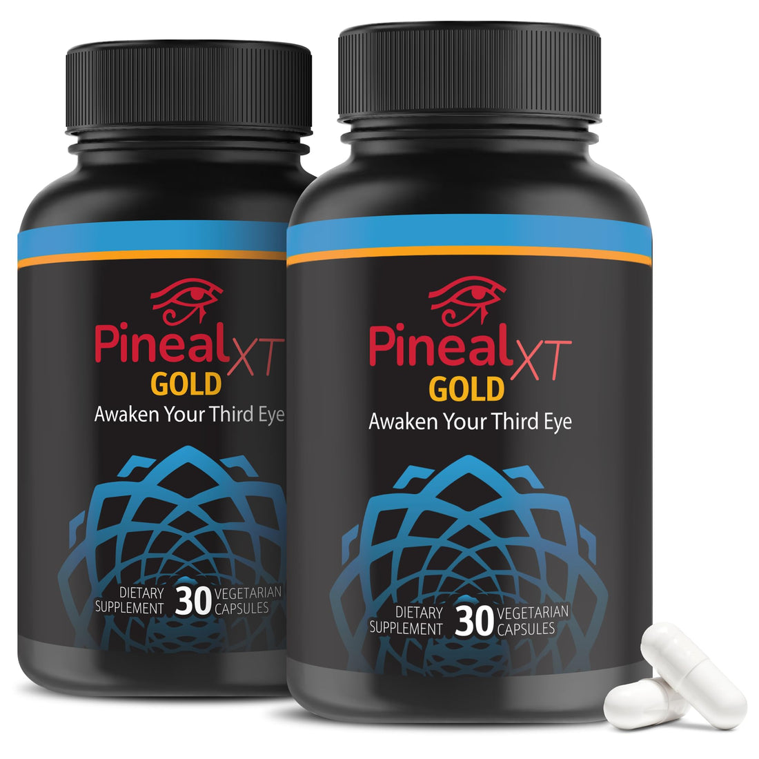 Nutraville Pineal XT Gold - Pineal Gland Supplement - Third Eye Awakening - Focus and Memory Supplement for Brain - 7 Powerful Ingredients Decalcify, Detox, and Activate Your Pineal Gland, 2 Pack NutravilleAu supplements