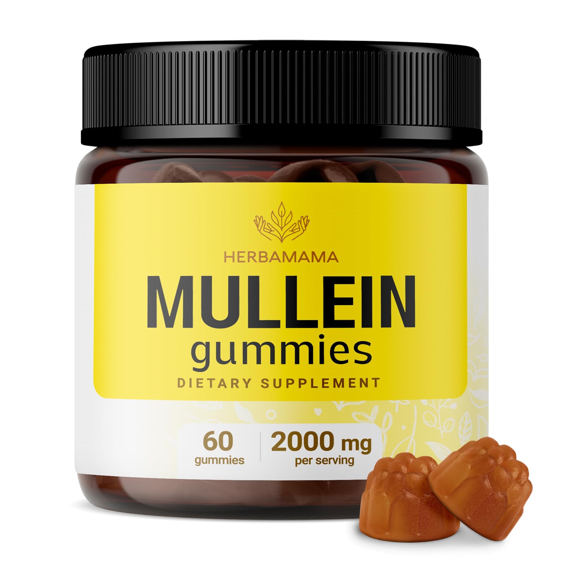 HERBAMAMA Mullein Gummies - Mullein Leaf Dietary Supplement for Respiratory HERBAMAMAAu supplements