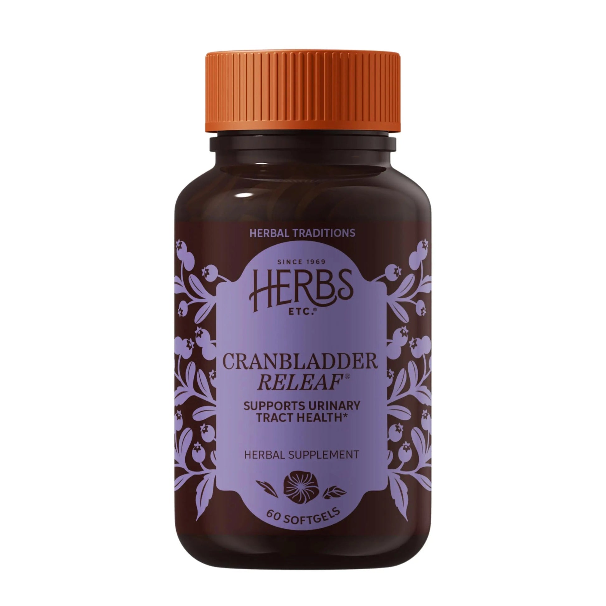 Herbs Etc. CranBladder ReLeaf Softgels - Bladder Health Support - Natural Supplement Formula to Aid Urinary Health & Comfort - Optimal Urinary Support with Cranberry - 60 Softgels (60 Servings) Herbs Etc.Au supplements