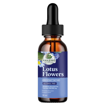Alcohol-Free Lotus Flowers 200X Herbal Extract Tincture 300,000 mg - 1oz / 30ml Amazing BotanicalsAu supplements
