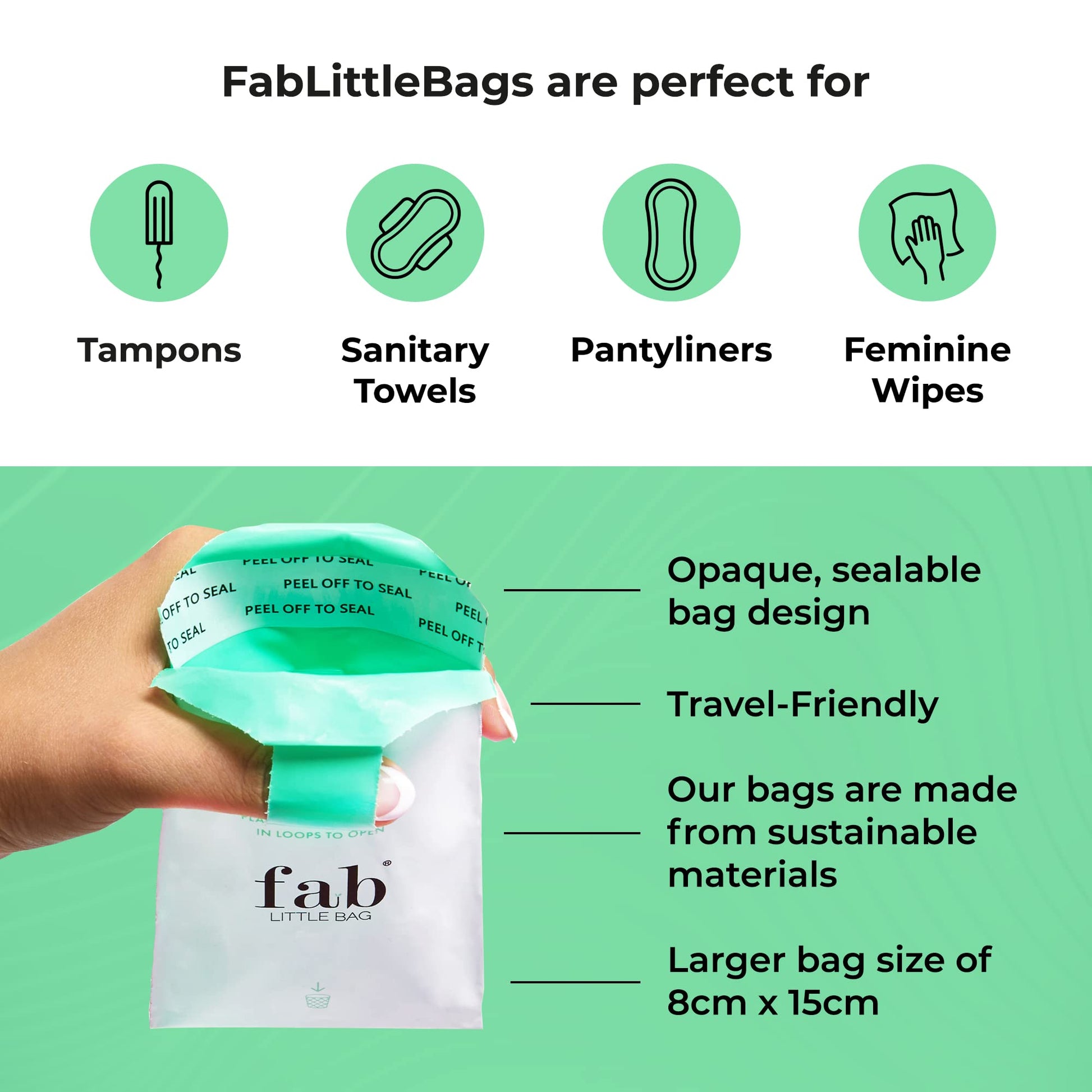 Fab Little Bag Starter Plus Pack - 45 Sanitary Disposal Bags Plus Recyclable Refill Pack Fab Little BagAu supplements