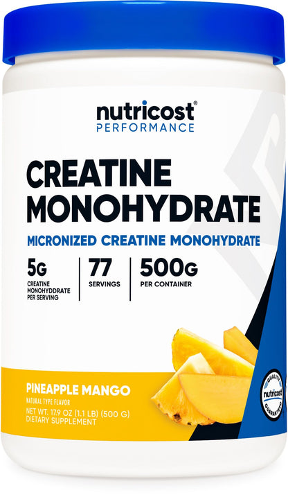 Nutricost Creatine Monohydrate Powder (Pineapple Mango, 500 Gram) - Micronized NutricostUS supplements