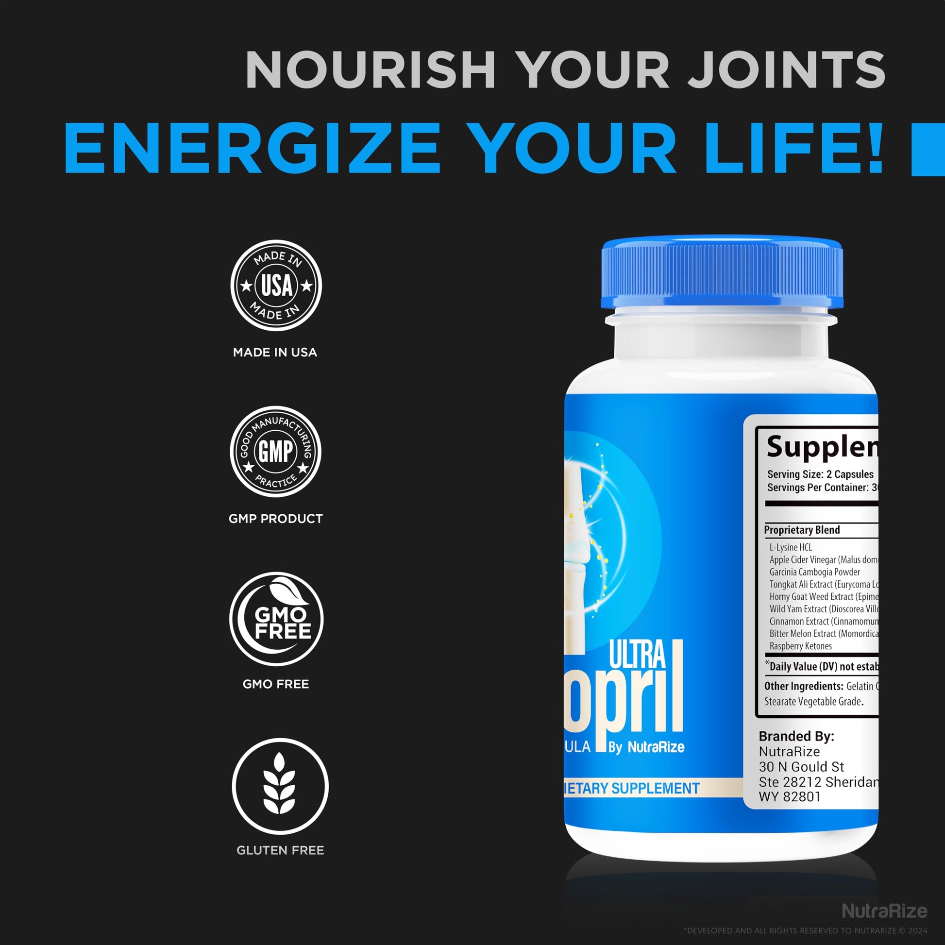 NutraRize (2 Pack) Flexopril Ultra Capsules, Official Flexopril for Joint Support, All-Natural Formula to Fortify Bones and Bolster Flexibility, Premium FlexoprilUltra Pills Review (120 Capsules) NutraRizeAu supplements
