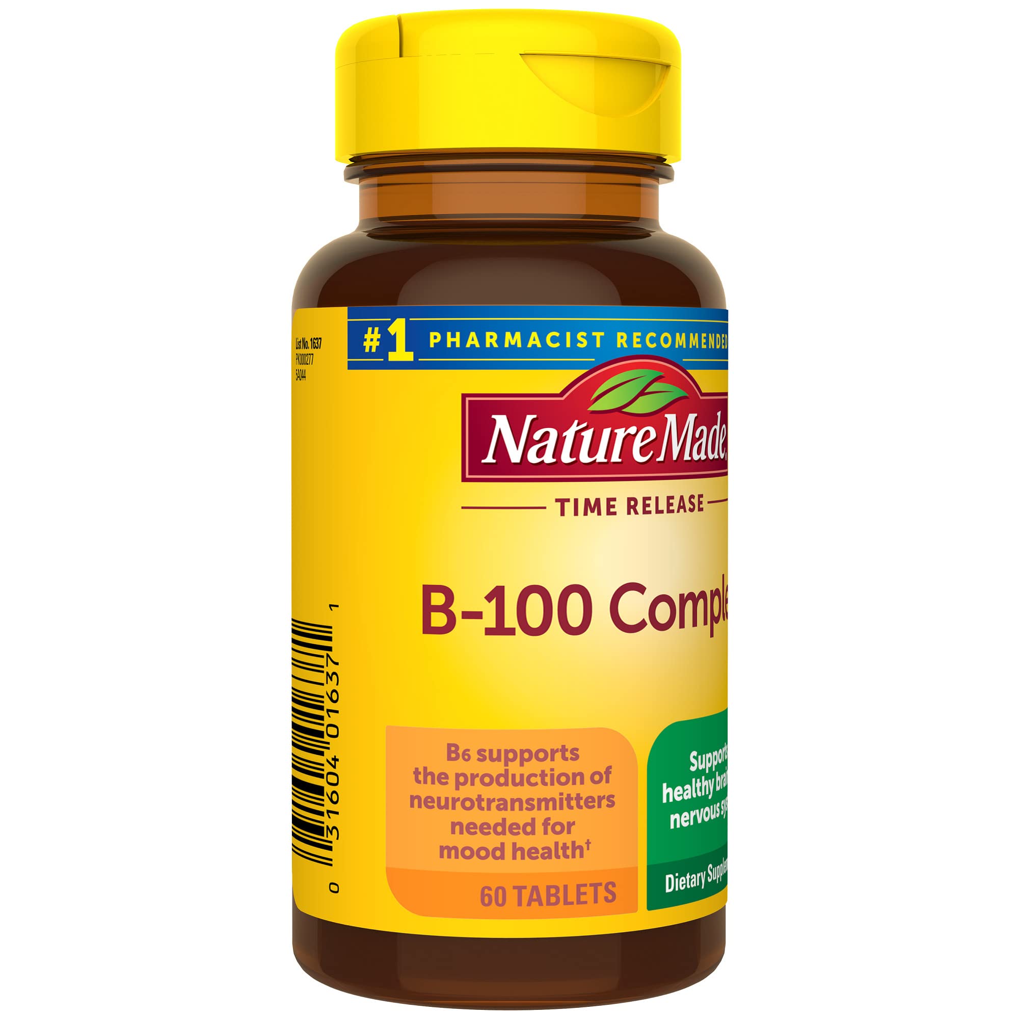 Nature Made Time Release Vitamin B-100 High Potency B Complex, Dietary Supplement Nature MadeAu supplements