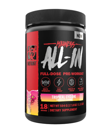 Mutant Madness All-in | Full Dosed Pre-Workout - Tropical Cyclone - 18 Serving - 504 g MutantAu supplements