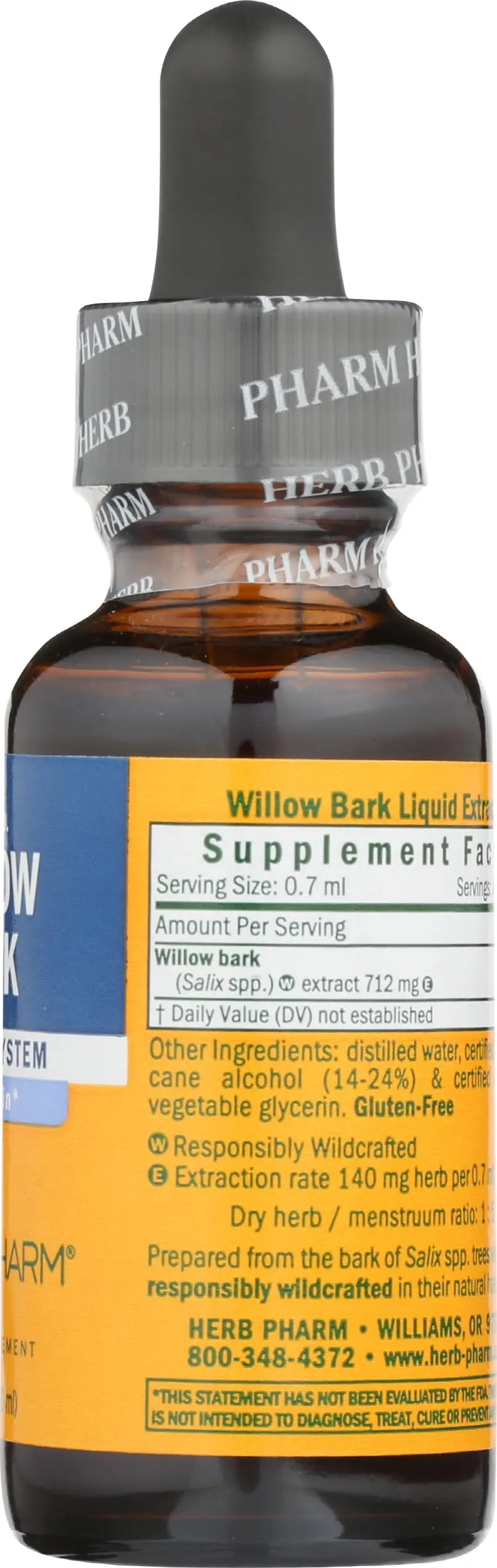 Herb Pharm Willow Bark Liquid Extract for Minor Pain - 1 Ounce (DWILL01) Herb PharmAu supplements