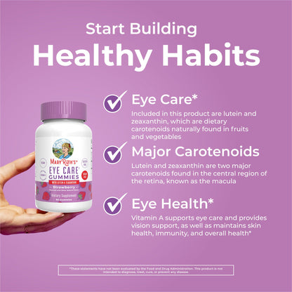 MaryRuth Organics Eye Care Gummies | Eye Health Vitamins for Adults and Kids | Lutein and Zeaxanthin Supplements | for Eyes | Vegan | Non-GMO | Gluten Free | 90 Count MARYRUTH'SUS supplements