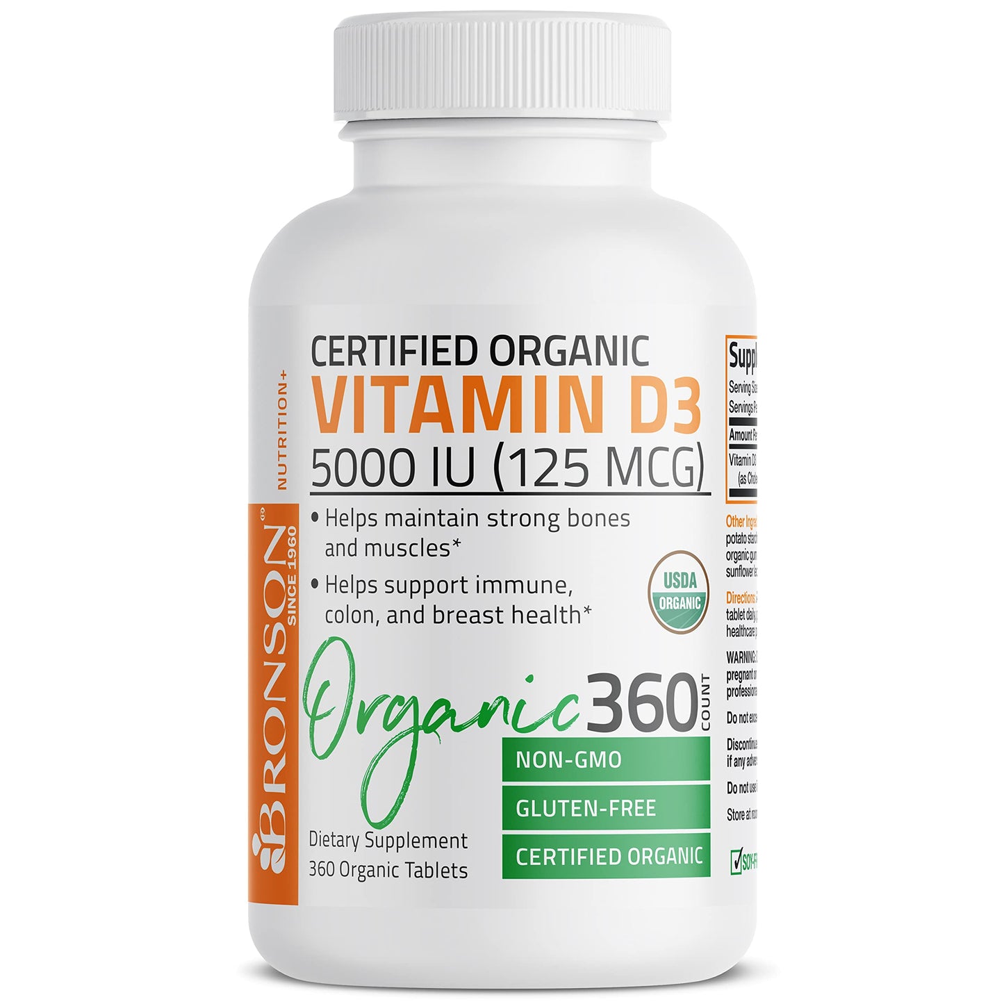 Bronson Vitamin D3 5,000 IU (1 Year Supply) for Immune Support, Healthy Muscle BronsonUS supplements