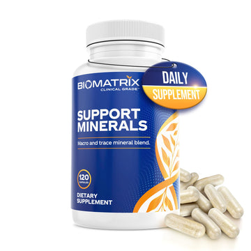 BioMatrix Mineral Supplement for Men and Women, Chelated Minerals | Iron-Free, Calcium, Magnesium, Copper, Zinc, Vitamin D, Iodine | Veggie Caps, 30-Day Supply BioMatrixAu supplements