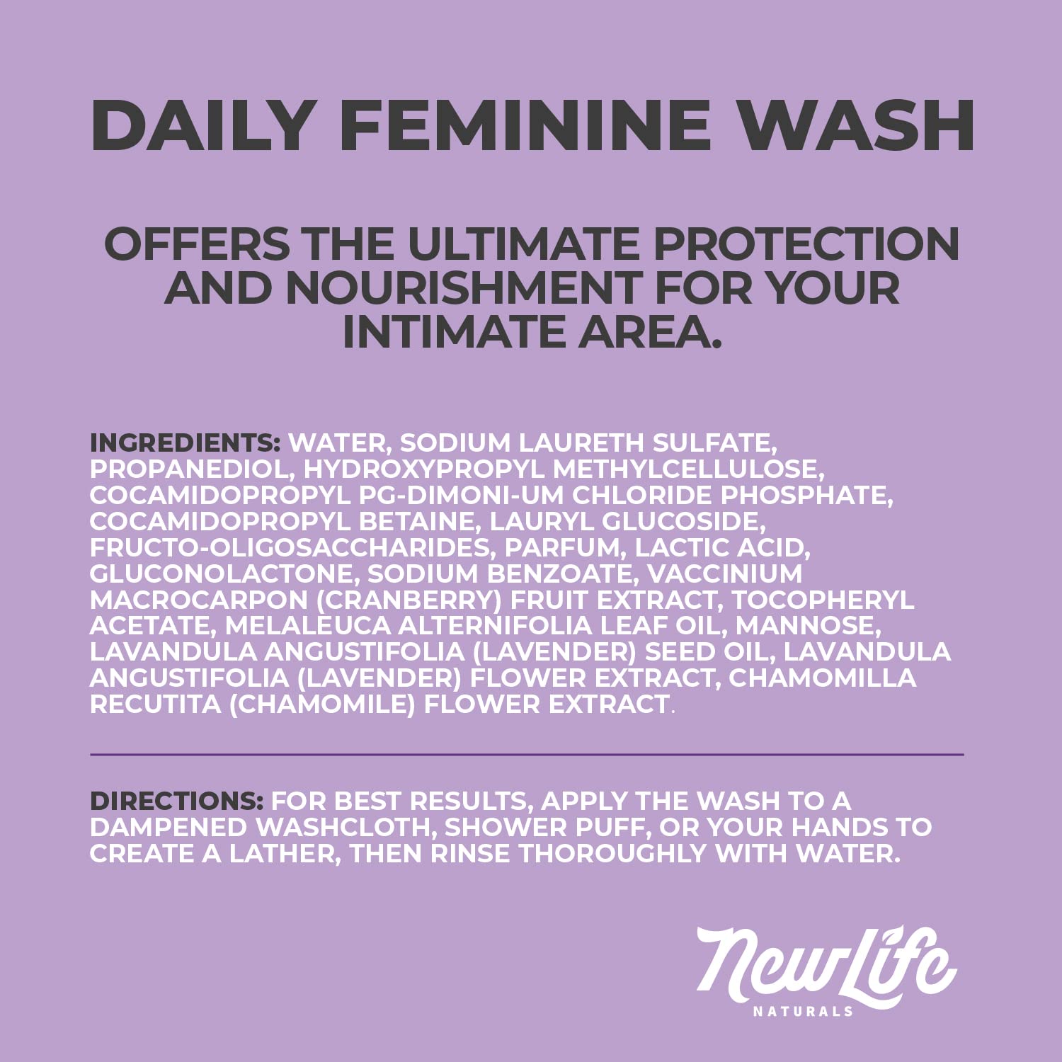 NewLife Naturals Daily Feminine Wash for pH Balance and Odor Control for Feminine Hygiene Intimate Wash NewLife NaturalsAu supplements