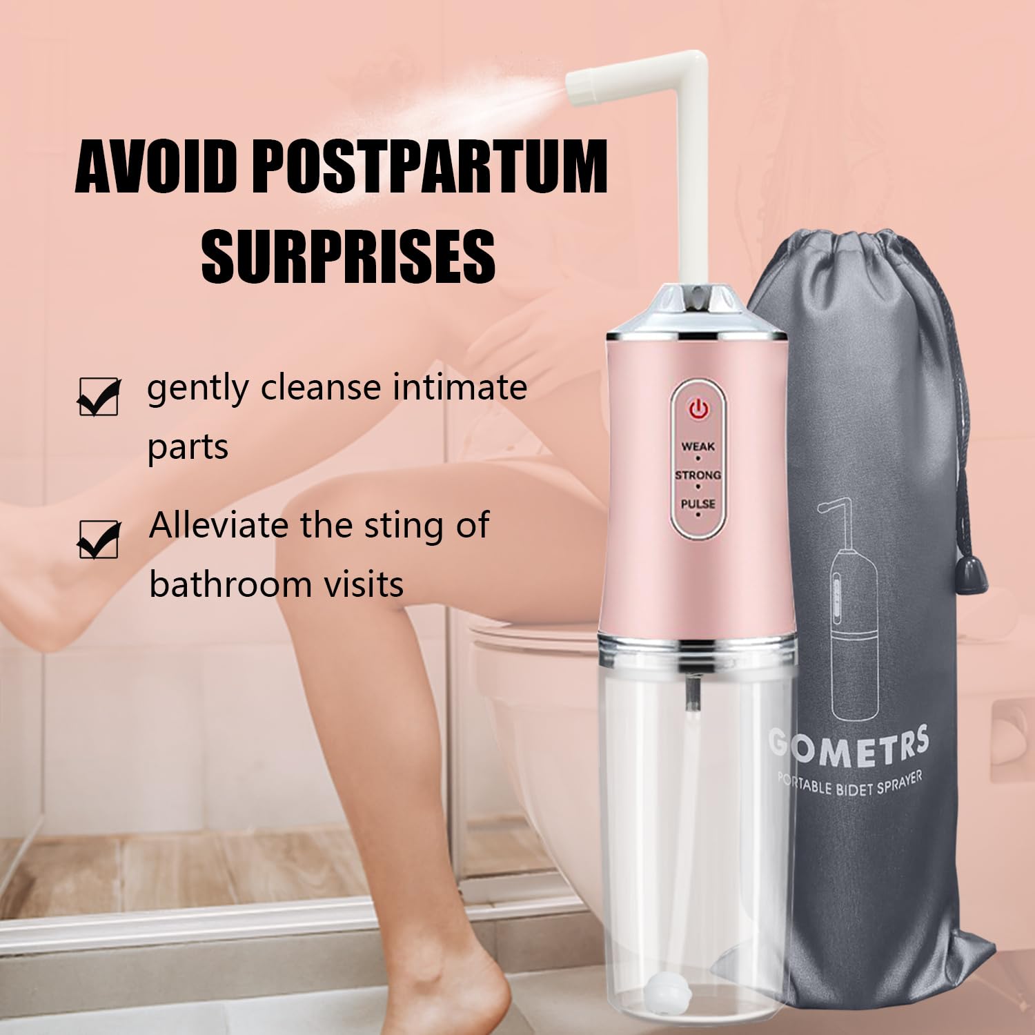 Electric Portable Bidet -Mobile Toilet Shower-Butt Shower Replacing Wet Wipes - for Travel GOMETRSAu supplements
